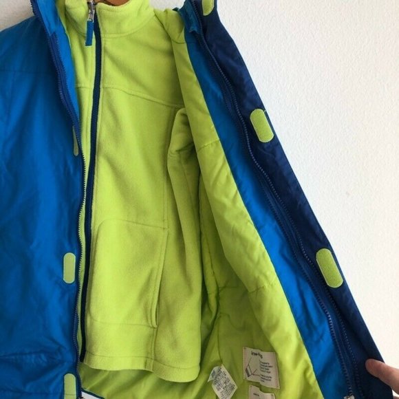 Lands End Jacket Hooded Blue Removable Liner M - Picture 7 of 12